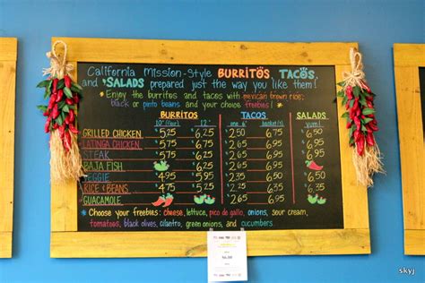 blue coast burrito prices
